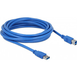 DeLOCK 82582 Καλώδιο USB-A Male 3.0 to USB-B Male 5m Blue