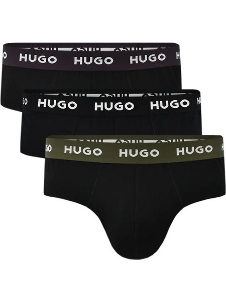 Hugo Boss Ανδρικά Σλιπ Βαμβακερά Μαύρα 3Pack 50517879-969