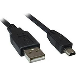 Sharkoon Καλώδιο USB-A Male 2.0 to USB-B Mini Male 1m Black 4044951015566
