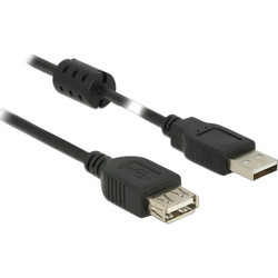 DeLOCK 84882 Καλώδιο USB-A Male 2.0 to USB-A Female 0.5m Black