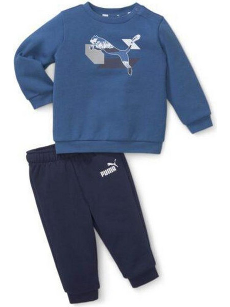 Puma Minicats Alpha Βρεφικό Σετ Φόρμας για Αγόρι Χειμωνιάτικο Navy Μπλε Royal Blue 670141-17
