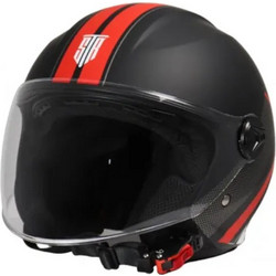 Str GP Black Matt Red Κράνος Μηχανής Jet
