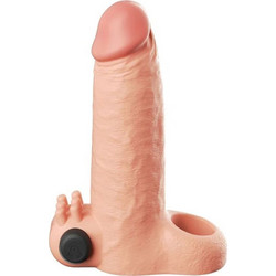 Pipedream Fantasy X-Tensions Real Feel Κάλυμμα Επιμήκυνσης Πέους με Δόνηση 21.5cm Flesh