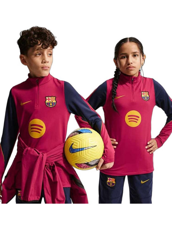 Nike Barcelona Dri-Fit Παιδικό T-Shirt Μακρυμάνικο Μπορντό Navy Μπλε II2421-621