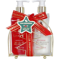 Folia Metal Base White Musk Shower Gel 300ml + Body Lotion 300ml