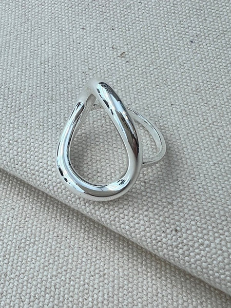 Blingbox The O Ring Γυναικείο Δαχτυλίδι από Ατσάλι Ασημί