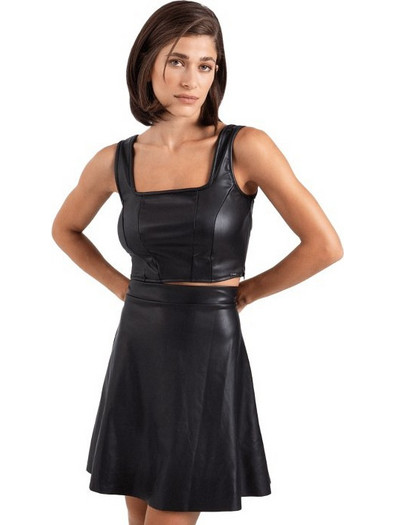 Toi & Moi Γυναικείο Χειμερινό Crop Top Μαύρο 30-5847-226