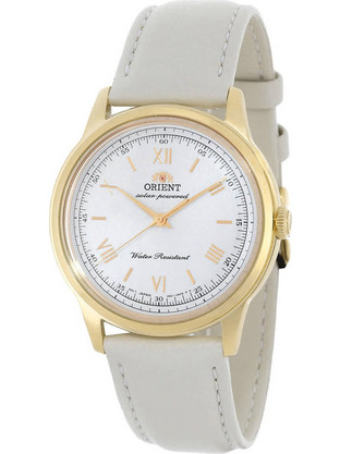 Orient Classic Γυναικείο Ρολόι Solar με Λευκό Δερμάτινο Λουράκι RA-WK0001S10B