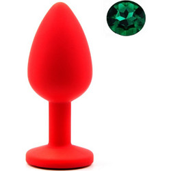 Guilty Toys Small Πρωκτική Σφήνα Diamond Plug 7cm Κόκκινη Πράσινη