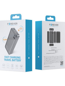 Forever TB-300L Power Bank 20000mAh 22.5W με 2 Θύρες USB-A & Θύρα USB-C Power Delivery Black