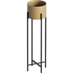 Aberto Design Κασπώ Ποδήλατο Δαπέδου Εσωτερικού Χώρου Μεταλλικό με Βάση Μαύρο Χρυσό 23x78cm 247HFM1193