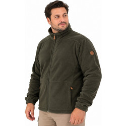 Double Ανδρική Ζακέτα Fleece με Φερμουάρ Χακί MFT-7088