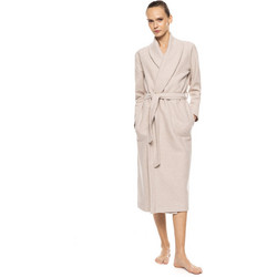 Pink Label Γυναικεία Ρόμπα Χειμωνιάτικη Fleece Μπεζ W2018