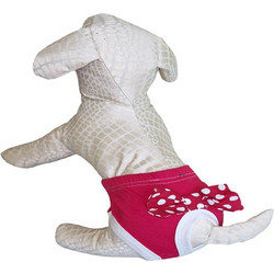 WoofModa Red Bow Πάνα Εσώρουχο Περιόδου Σκύλου Πλενόμενη Medium