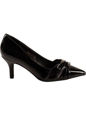 Zak Shoes Γόβες με Τακούνι Στιλέτο με Φιόγκο Μαύρες SD08010