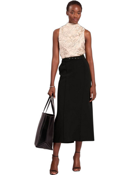 Ted Baker Μίντι Φούστα Υφασμάτινη Ψηλόμεση Μαύρη 285773