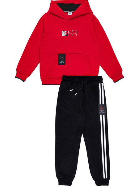 Sprint Παιδικό Σετ Φόρμας Κόκκινο Μαύρο 262-3015-400