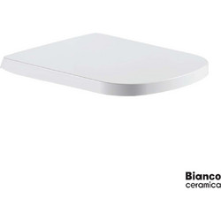 Bianco Ceramica Sega Καπάκι Λεκάνης D-Shape Πλαστικό Soft Close Λευκό 523-9750SC-300