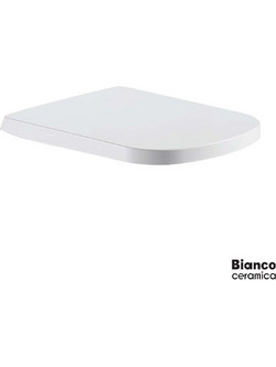 Bianco Ceramica Sega Καπάκι Λεκάνης D-Shape Πλαστικό Soft Close Λευκό 523-9750SC-300