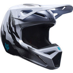 Fox Racing V1 Clutch White Black Κράνος Μηχανής Motocross