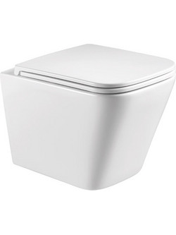 Karag LT 052E Καπάκι Λεκάνης Τετράγωνο Πλαστικό Slim Soft Close Λευκό 43.5x34cm