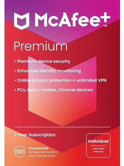 McAfee Premium Individual για Unlimited Συσκευές και 1 Έτος Χρήσης (Ηλεκτρονική Άδεια)