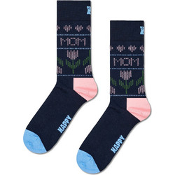 Happy Socks Mother's Tulip Βαμβακερές Γυναικείες Κάλτσες Μαύρες με Σχέδια P006297-1000