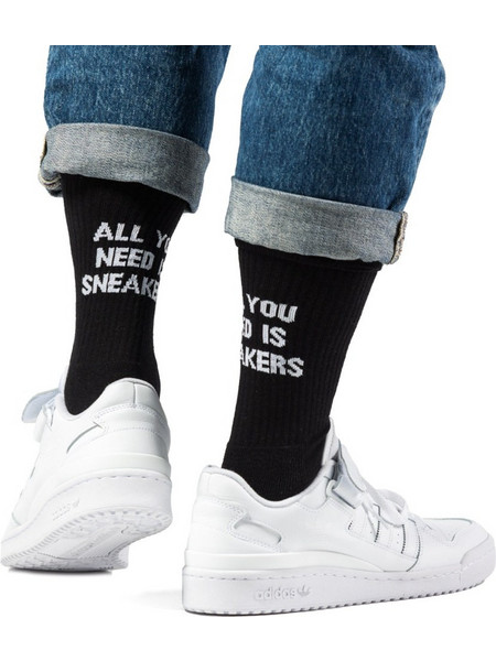 Sneaker Cage All you need is sneaker Ανδρικές Κάλτσες Ψηλές με Σχέδια Μαύρες 219USK-115