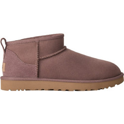 UGG Classic Ultra Mini Γυναικεία Μποτάκια Suede Καφέ με Γούνα 1116109-PRTBL