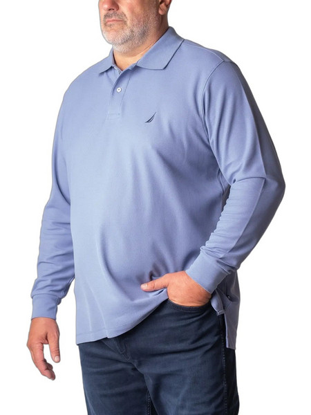 Nautica Ανδρική Μπλούζα Polo Μακρυμάνικη Γαλάζια 3NCN1CR0127