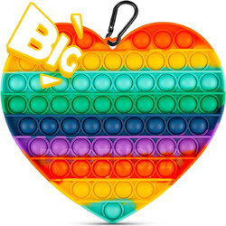 Rainbow Jumbo Pop It Καρδιά Πολύχρωμο