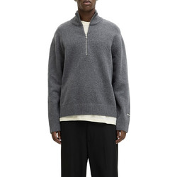 Jack & Jones Ανδρικό Πουλόβερ με Φερμουάρ Ανθρακί 12282749