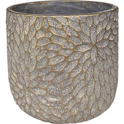 MarHome Κασπώ Πήλινο Γκρι Χρυσό 19x17cm 06-26705
