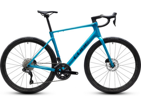 Cube Attain C:62 SLX Ποδήλατο Δρόμου 28" Carbon με 12 Ταχύτητες και Δισκόφρενα Τιρκουάζ