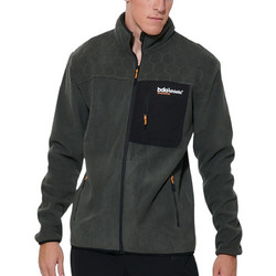 Body Action Ανδρική Ζακέτα Fleece με Φερμουάρ Χακί 073626-01