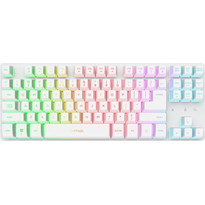 Trust GXT 831 Thado Ασύρματο Gaming Πληκτρολόγιο TenKeyLess RGB White
