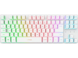 Trust GXT 831 Thado Ασύρματο Gaming Πληκτρολόγιο TenKeyLess RGB White
