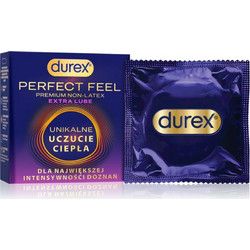 Durex Perfect Feel Extra Lube Προφυλακτικά Χωρίς Λάτεξ με Λιπαντικό 3τμχ
