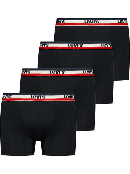 Levi's Ανδρικά Μποξεράκια Σετ 4Pack Μαύρα 701241231-001