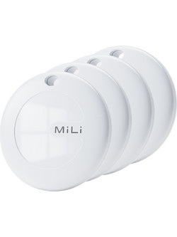 MiLi MiTag Dual Anti-Lost Trackers Apple Find My / Google Find My Device White 4 Pack