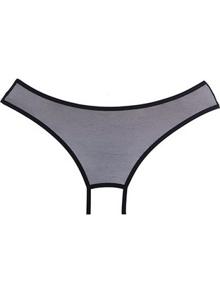 Allure Sheer Teaz Γυναικείο Sexy String Αυτοκινήτου με Δαντέλα Μαύρο 883045916662