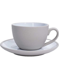 Yuk Φλιτζάνι Cappuccino & Τσαγιού Πορσελάνης Γκρι 230ml KU13ND
