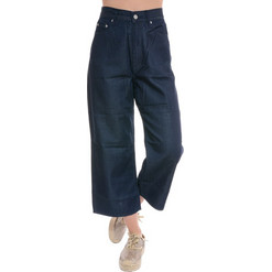 Cheap Monday Ψηλόμεσο Υφασμάτινο Γυναικείο Παντελόνι Loose Εφαρμογή Navy Μπλε 0102703500