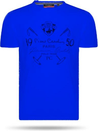 Pierre Cardin Ανδρικό μπλουζάκι T-shirt με τυπωμένη στάμπα και κοντό μανίκι σε χρώμα μπλε σκούρο, DA204507 - Pierre Cardin