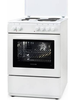 Philco ET642W Κουζίνα Ηλεκτρική 65lt με Εμαγιέ Εστίες 60cm