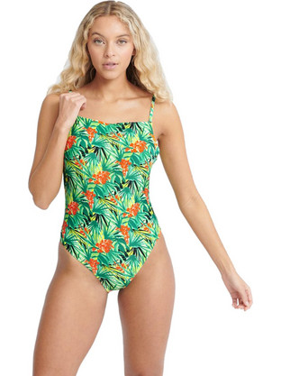 Superdry Ολόσωμο Μαγιό Floral Πράσινο W3010034A-H6N