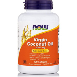 Now Foods Virgin Coconut Oil 1000mg 120 Μαλακές Κάψουλες