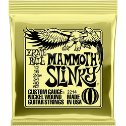 Ernie Ball 2214 Σετ 6 Χορδές Ηλεκτρικής Κιθάρας Nickel Plated Steel 12-62" Custom Light Tension