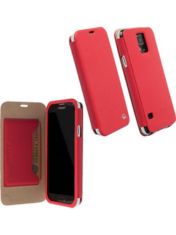 Krusell Leather Malmo Flipcover Red (Galaxy S5)