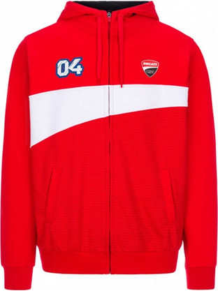 ΖΑΚΕΤΑ HOODIE 04 RED / WHITE / BLACK 2026004 | DUCATI DUAL DOVIZIOSO